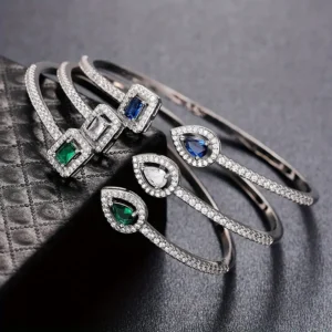 3 New Stylish Luxury Square Open Bracelet
