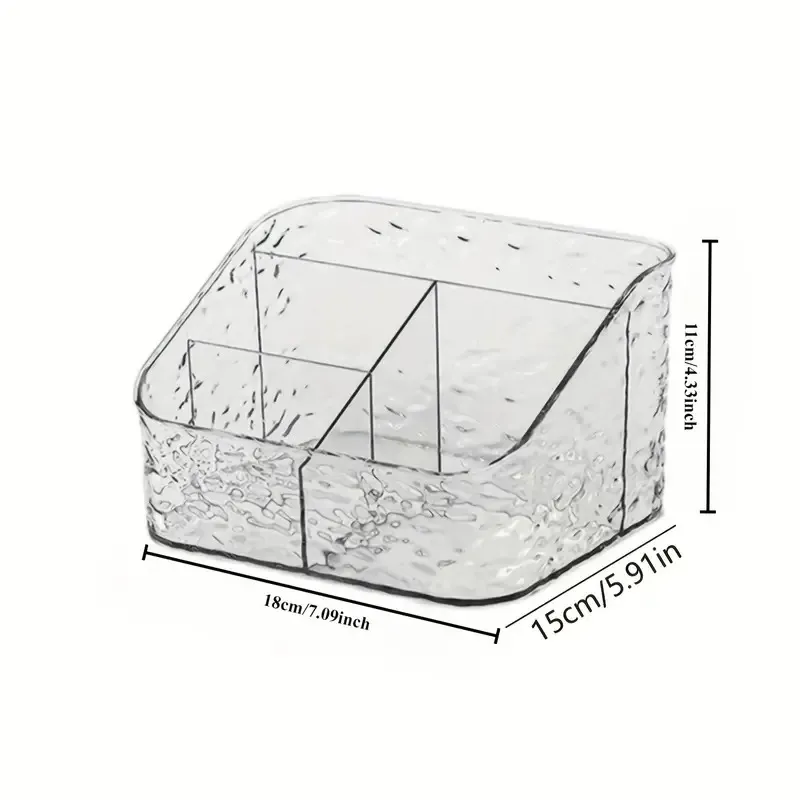 4-Grid Transparent Acrylic Makeup and Cosmetic Organizer - Image 5
