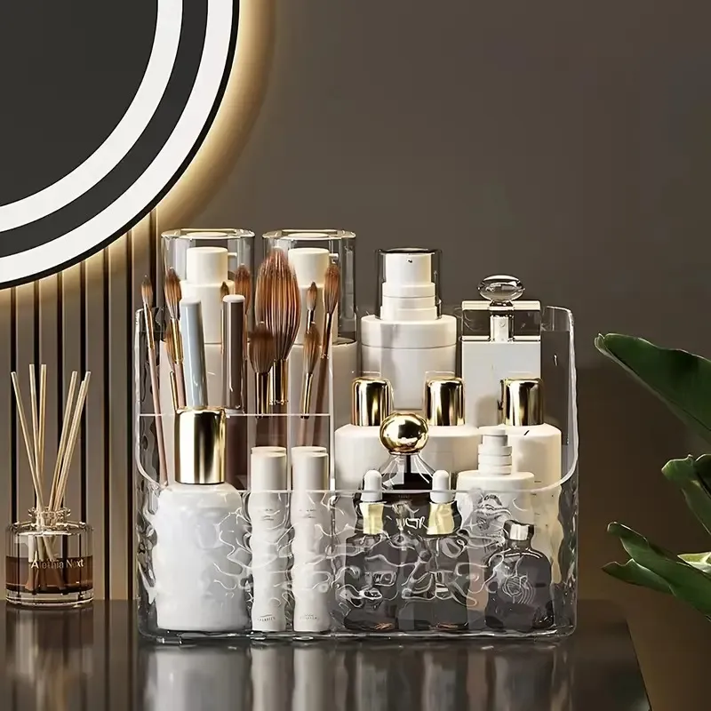 4-Grid Transparent Acrylic Makeup and Cosmetic Organizer